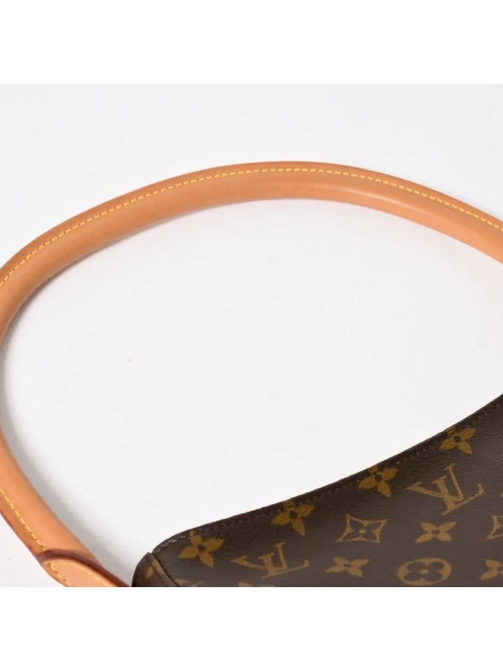 Louis Vuitton Looping MM Bag Monogram Leather Brown Gold